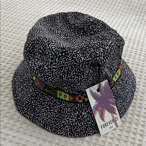 Forever 21 Monochrome Patterned Bucket Hat